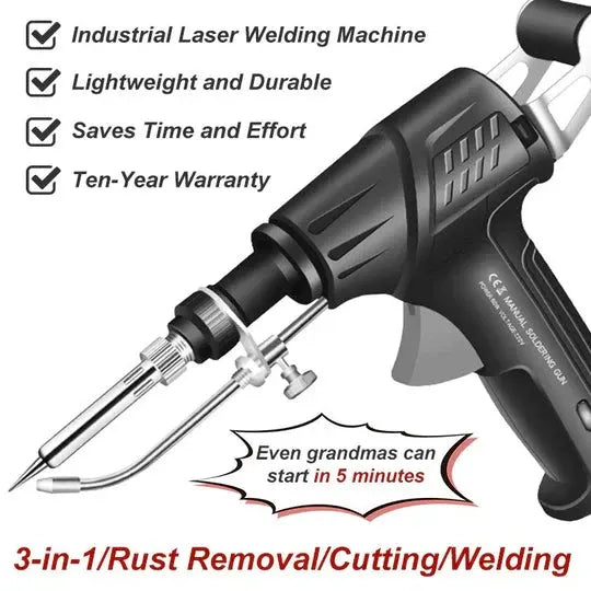 2-in-1 Laser Welding Tool with Welding & Cutting Function, 20-Sec Heat-Up
