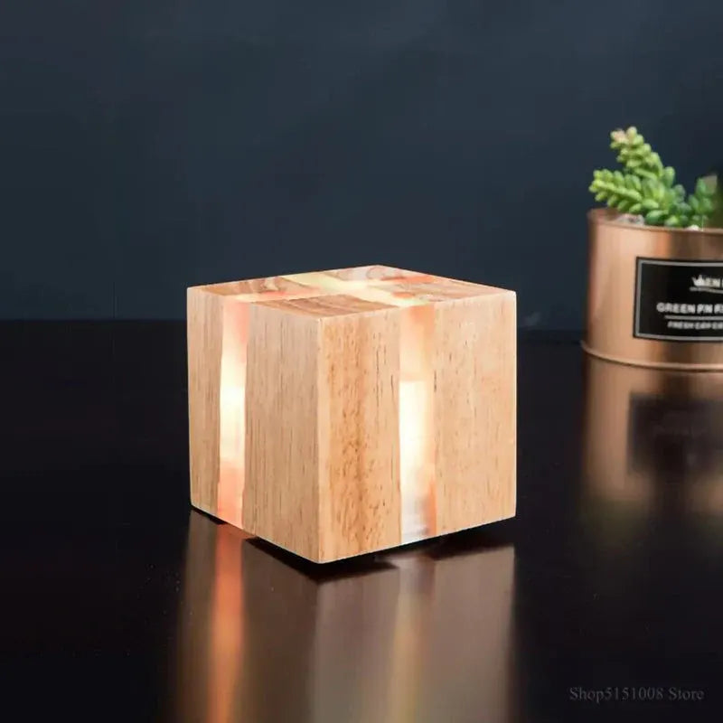 Hand-Carved Solid Wood Resin Wall Sconce Light
