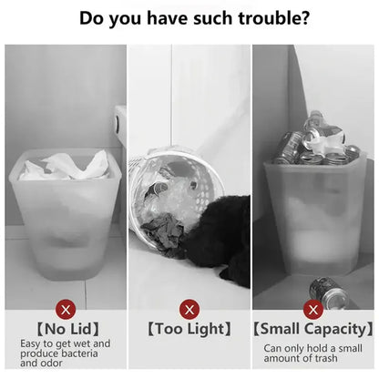 15L Modern Trash Can with Odor Seal & Raised Legs | Stylish Waste Bin for Kitchen, Living Room & Bathroom