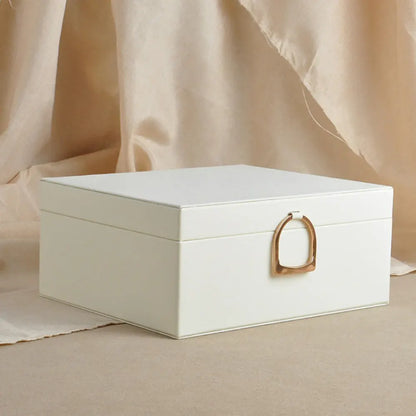 2-Layer Jewelry Storage Box with Organizer Tray Case – Mother's Day Gift