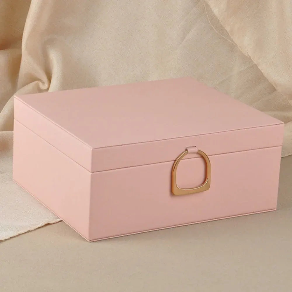 2-Layer Jewelry Storage Box with Organizer Tray Case – Mother's Day Gift