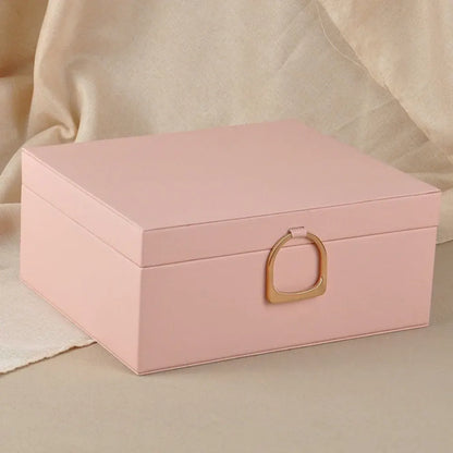 2-Layer Jewelry Storage Box with Organizer Tray Case – Mother's Day Gift