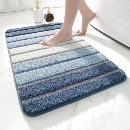 Absorbent Microfiber Non-Slip Bath Mat Rug for Bathroom Floor