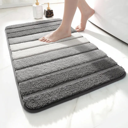 Absorbent Microfiber Non-Slip Bath Mat Rug for Bathroom Floor