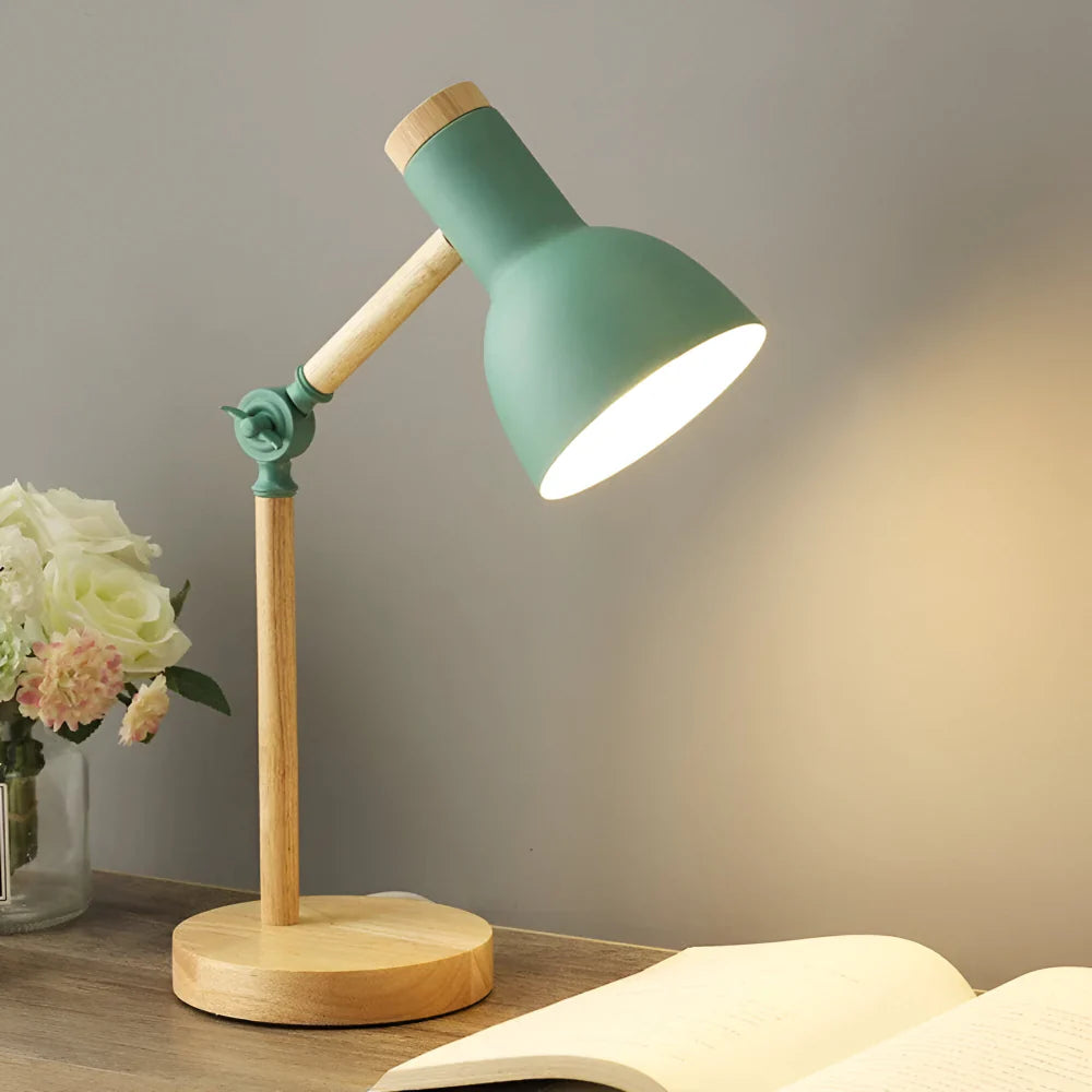 Adjustable Nordic Wooden Desk Light
