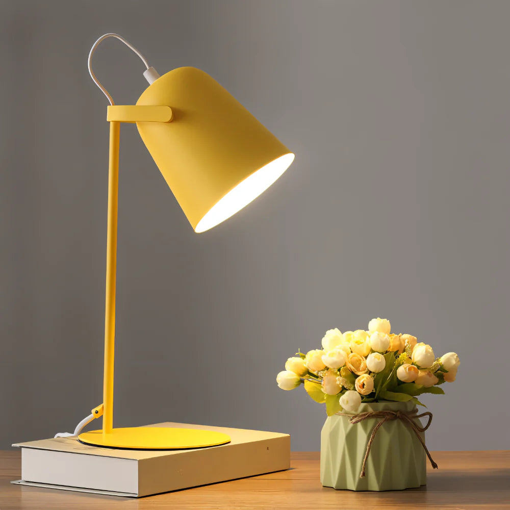 Adjustable Rotating Metal Desk Lamp with Swiveling Light