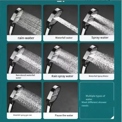 Adjustable Turbo Boost Filtered High-Pressure Showerhead with Spray Settings