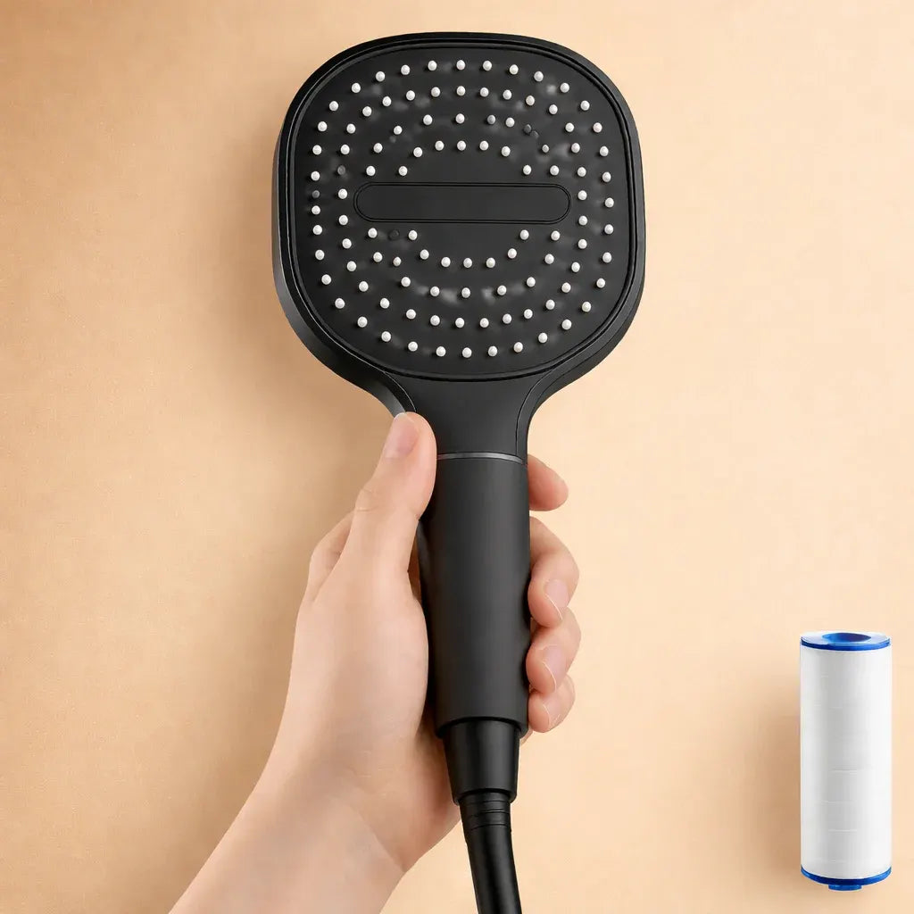 Adjustable Turbo Boost Filtered High-Pressure Showerhead with Spray Settings