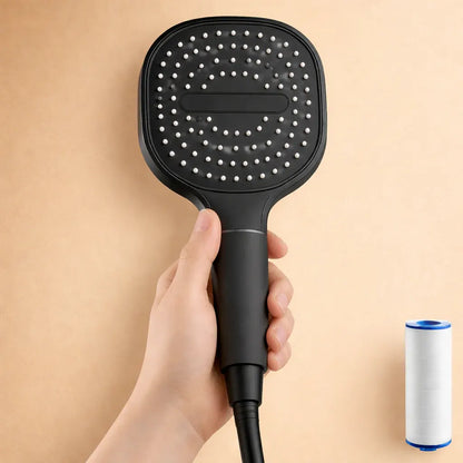 Adjustable Turbo Boost Filtered High-Pressure Showerhead with Spray Settings