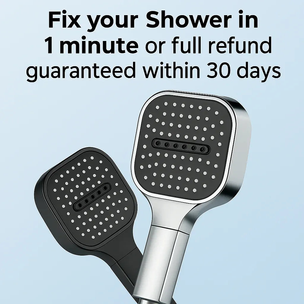 Adjustable Turbo Boost Filtered High-Pressure Showerhead with Spray Settings