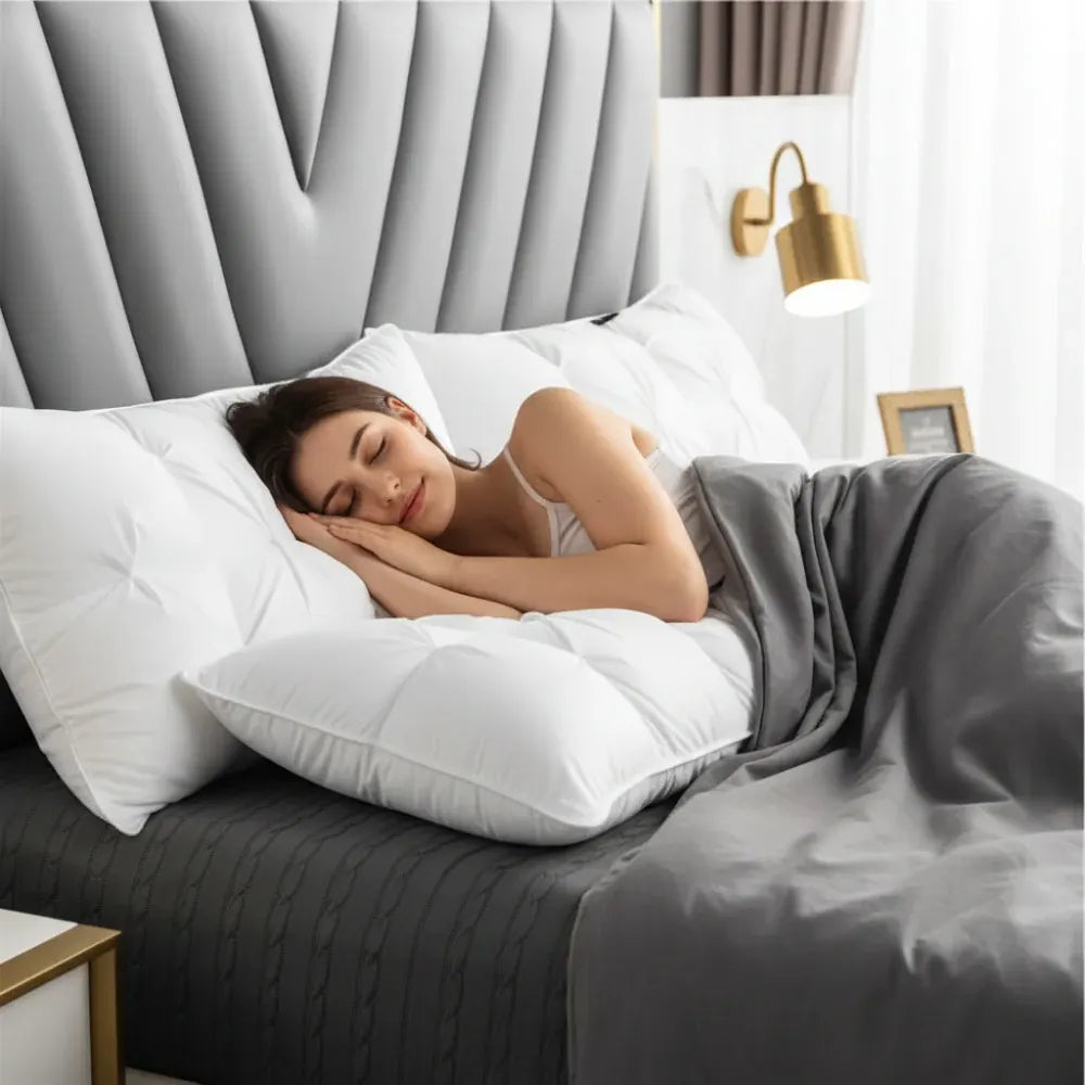 Alternative Down Pillow with Neck Support for Restful Sleep