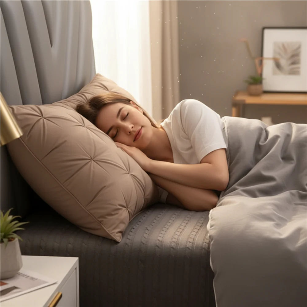 Alternative Down Pillow with Neck Support for Restful Sleep