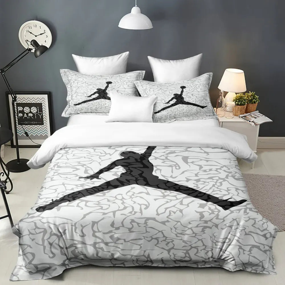 Basketball Print Duvet Cover Bedroom Bedding Set