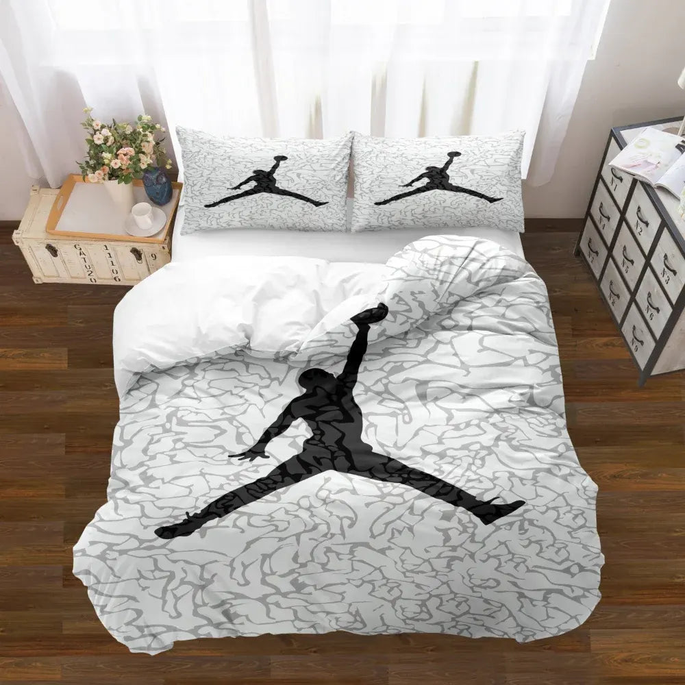Basketball Print Duvet Cover Bedroom Bedding Set