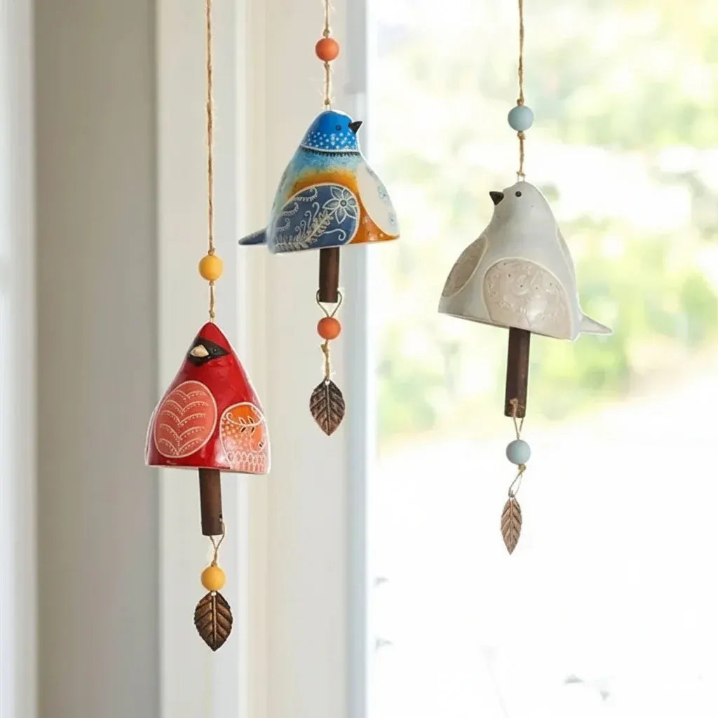 Bird Garden Wind Chime Hanging Outdoor Patio Decor