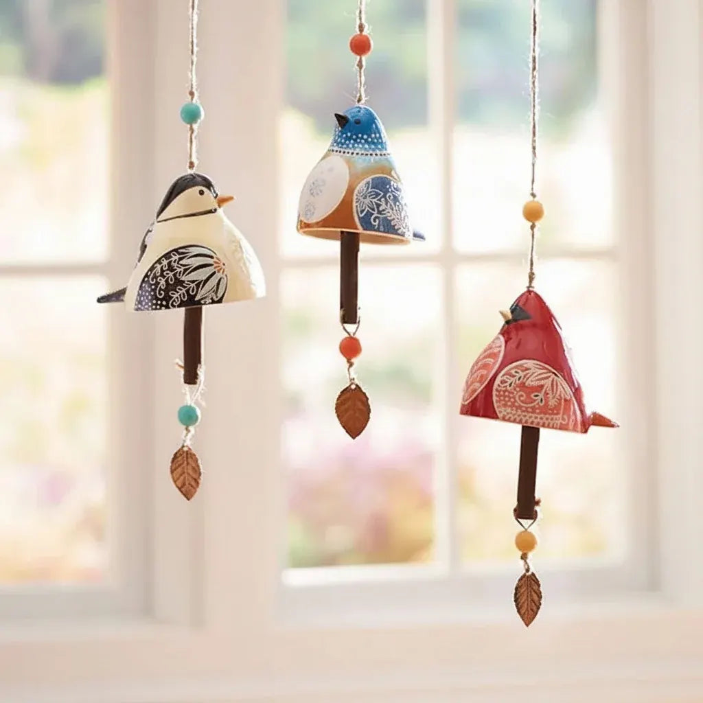 Bird Garden Wind Chime Hanging Outdoor Patio Decor