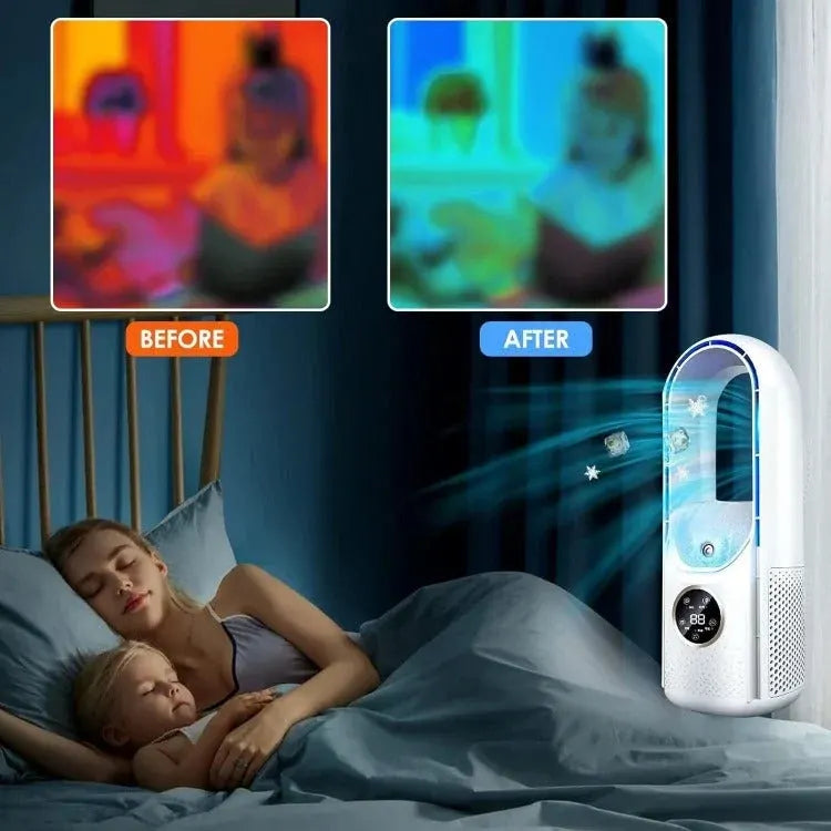 Blade-Free Quiet Portable Air Conditioner for Home and Office