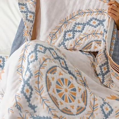 Boho Mandala Pattern Throw Blanket