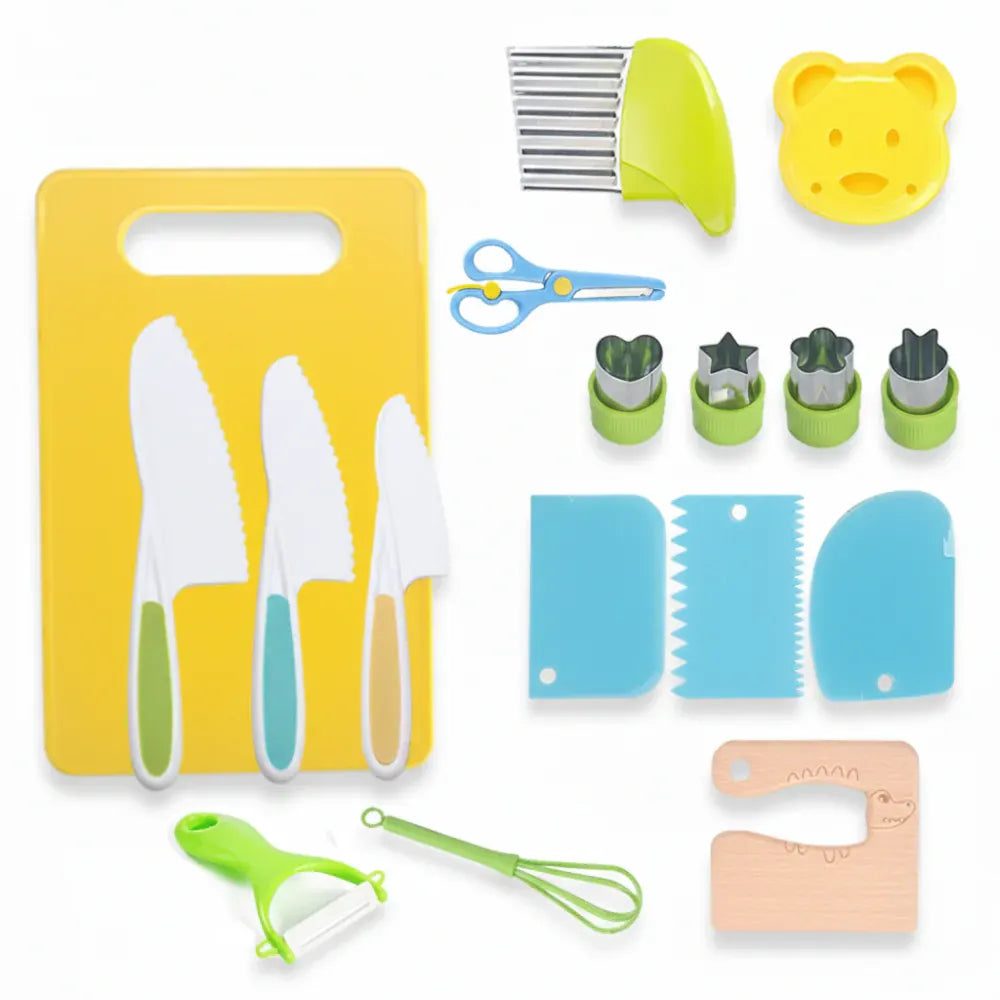 Child-Safe Kids Kitchen Utensil Set for Beginner Chefs