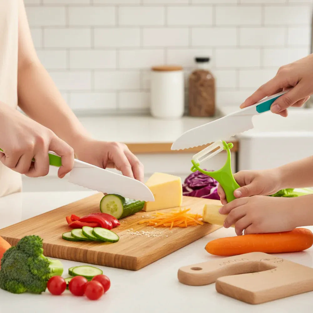 Child-Safe Kids Kitchen Utensil Set for Beginner Chefs