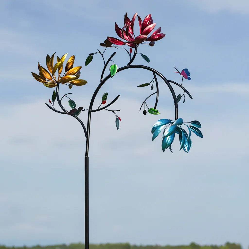 Colorful Butterfly Design Garden Spinner Outdoor Wind Chime