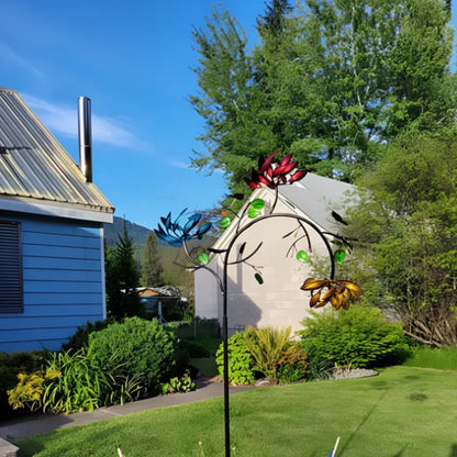 Colorful Butterfly Design Garden Spinner Outdoor Wind Chime