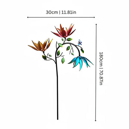 Colorful Butterfly Design Garden Spinner Outdoor Wind Chime