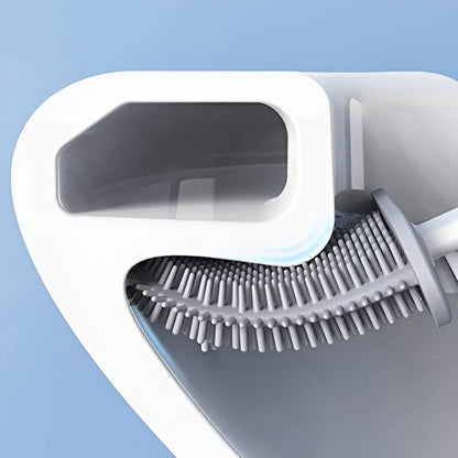 Compact Bathroom Toilet Brush with Storage Holder