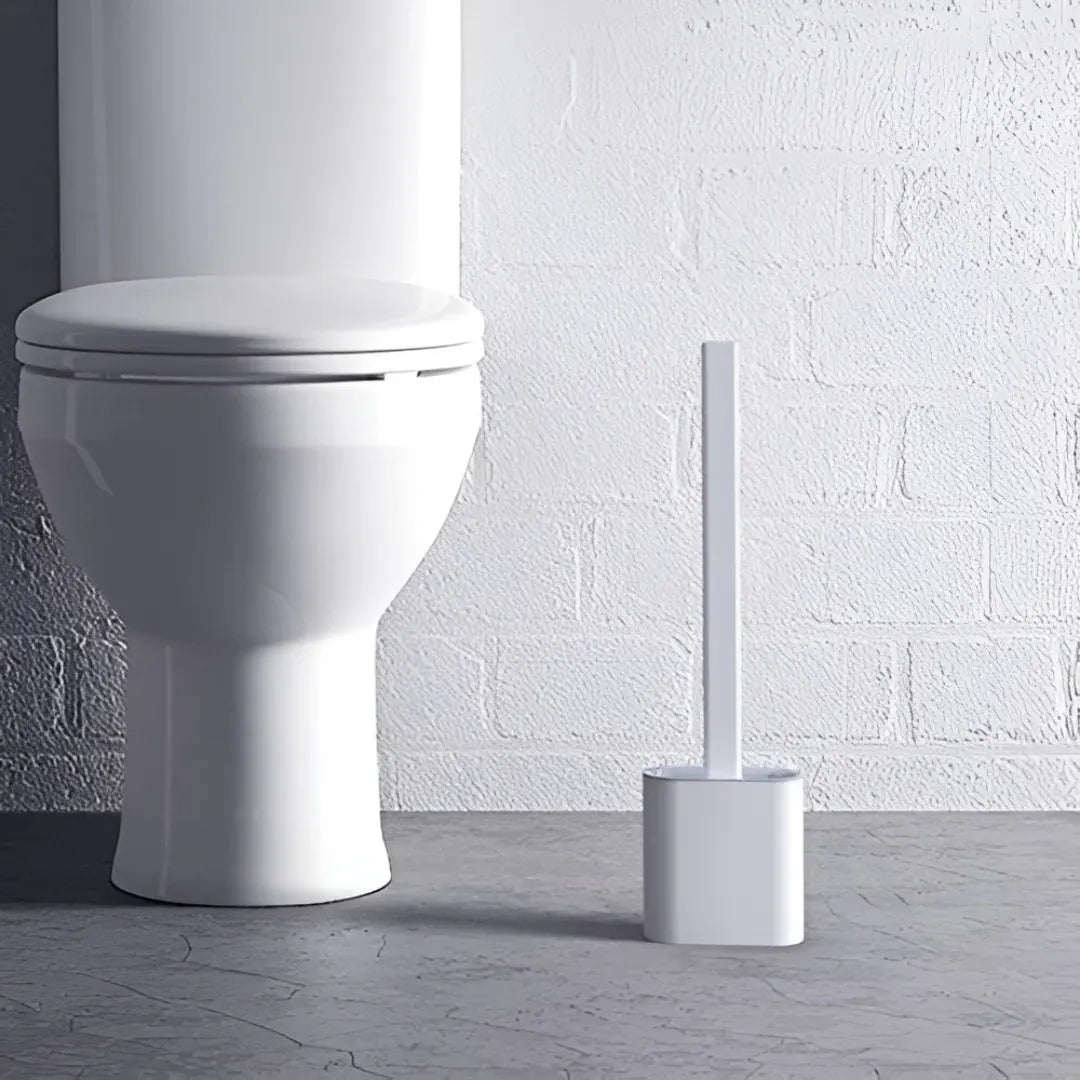 Compact Bathroom Toilet Brush with Storage Holder