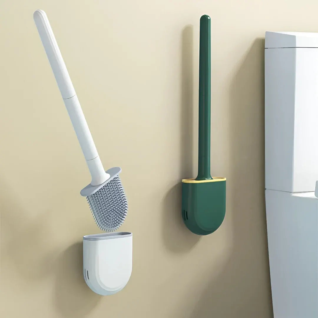 Compact Bathroom Toilet Brush with Storage Holder