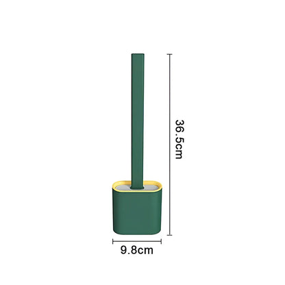 Compact Bathroom Toilet Brush with Storage Holder