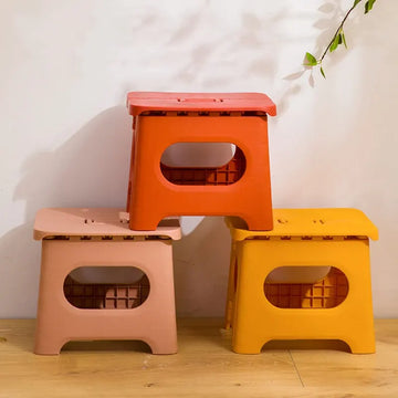 Compact Folding Step Stool with Carry Handle, Multi-Purpose Use