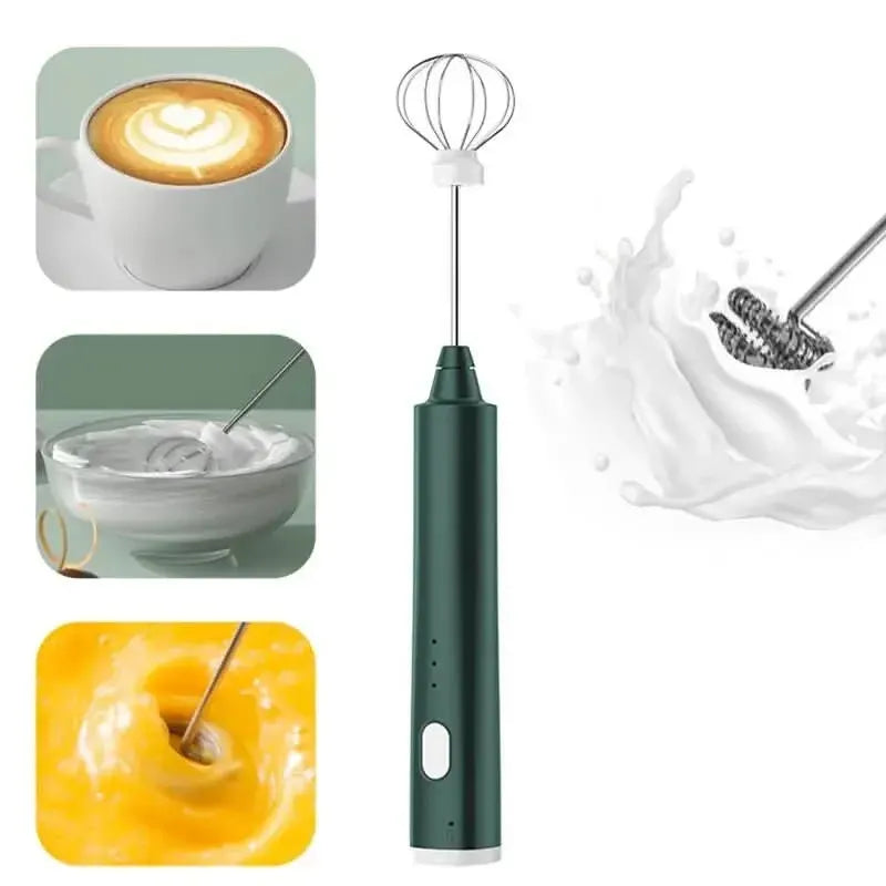 Compact Mini Hand Mixer for Kitchen and Coffee Use