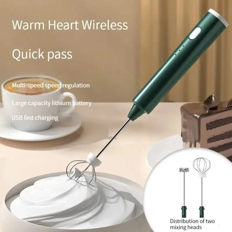 Compact Mini Hand Mixer for Kitchen and Coffee Use
