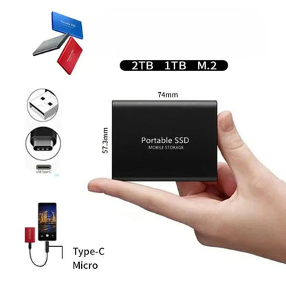 Compact USB-C Portable External SSD 512GB Fast Storage Drive