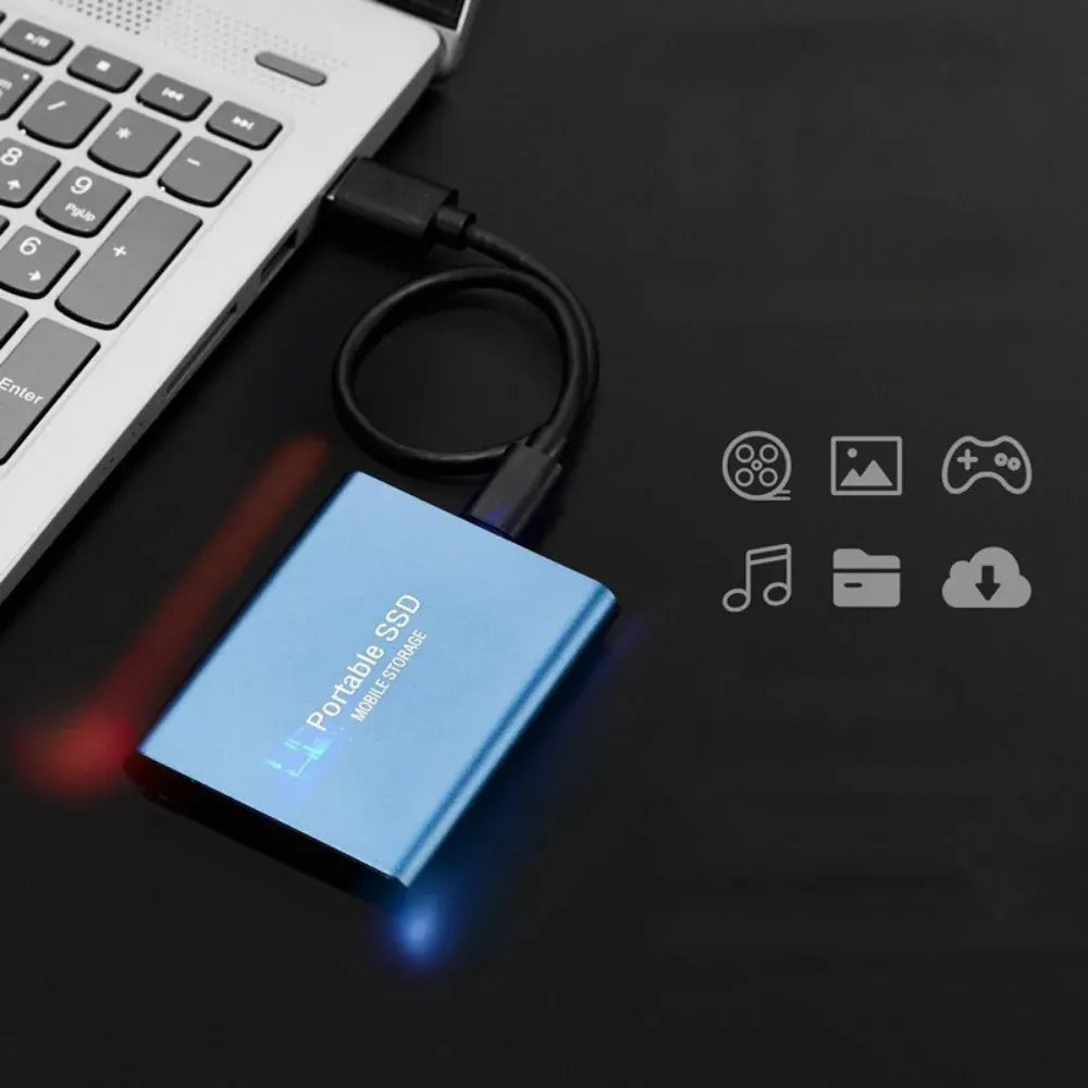 Compact USB-C Portable External SSD 512GB Fast Storage Drive