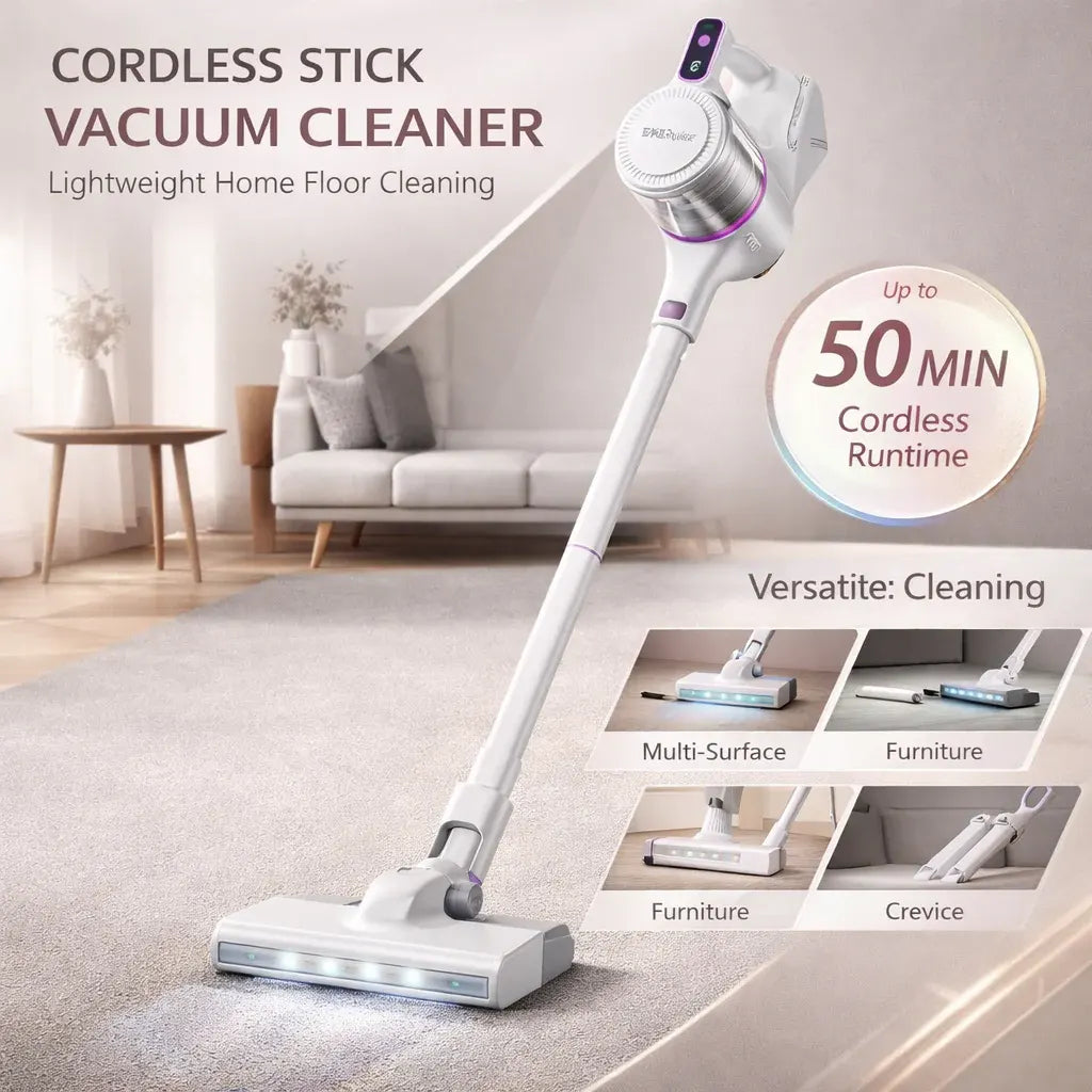 Cordless Stick Vacuum Lightweight Home Floor Cleaner