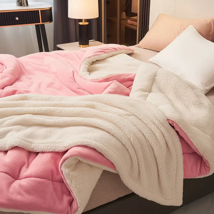 Cozy Flannel Soft Warm Throw Blanket for Bed & Couch