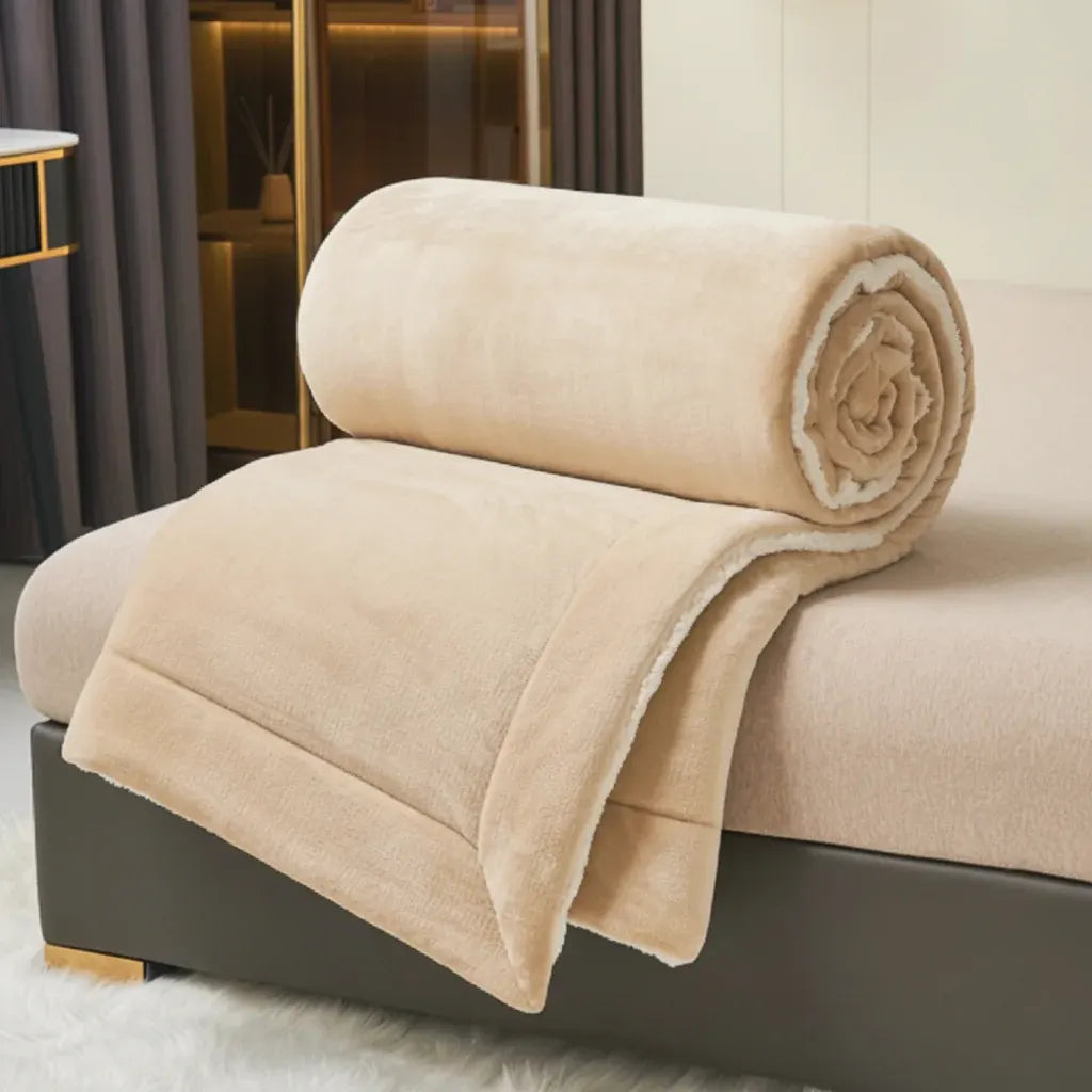 Cozy Flannel Soft Warm Throw Blanket for Bed & Couch
