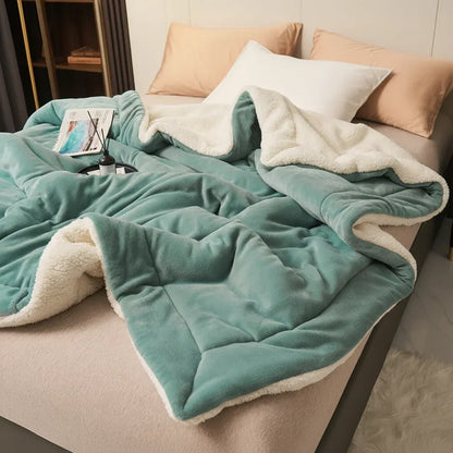 Cozy Flannel Soft Warm Throw Blanket for Bed & Couch