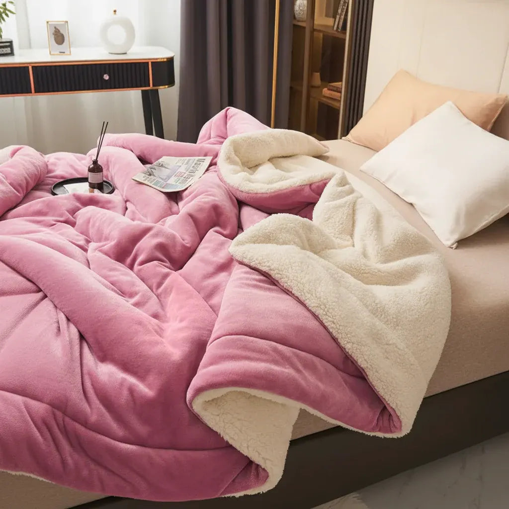 Cozy Flannel Soft Warm Throw Blanket for Bed & Couch