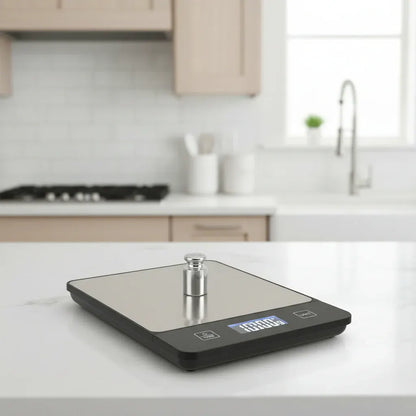 Digital Stainless Steel Kitchen Food Scale, 22lb Capacity Measuring Tool