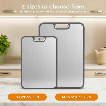 Double-Sided Metal Kitchen Prep Cutting Board