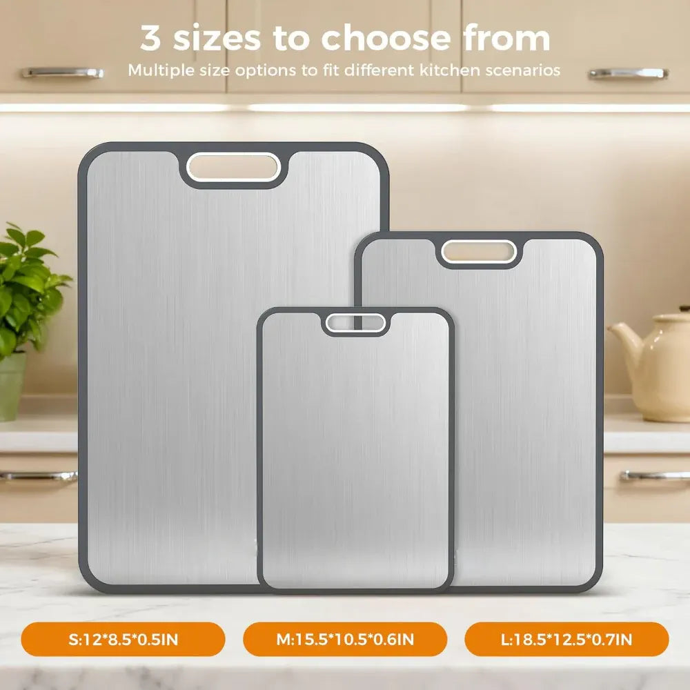Double-Sided Metal Kitchen Prep Cutting Board