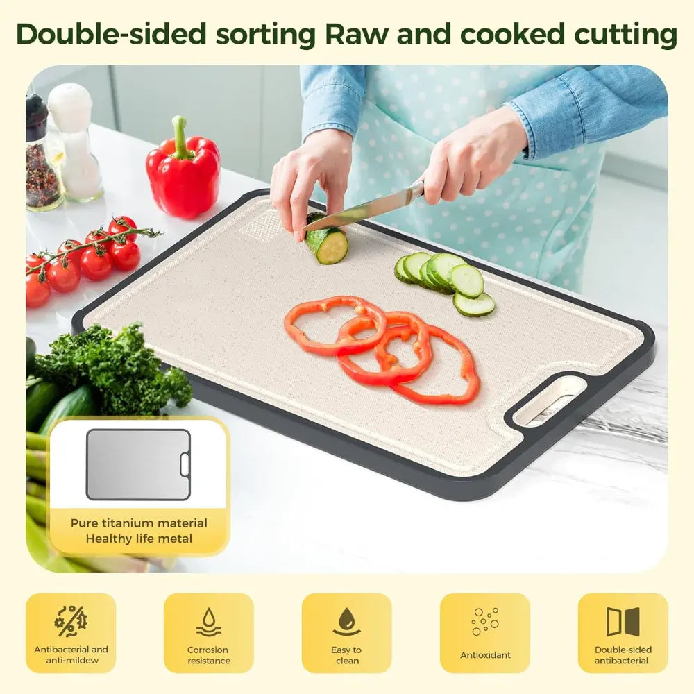 Double-Sided Metal Kitchen Prep Cutting Board