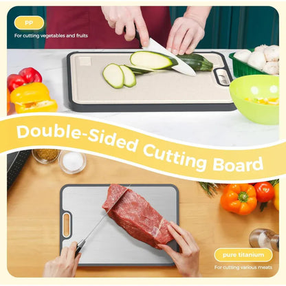 Double-Sided Metal Kitchen Prep Cutting Board