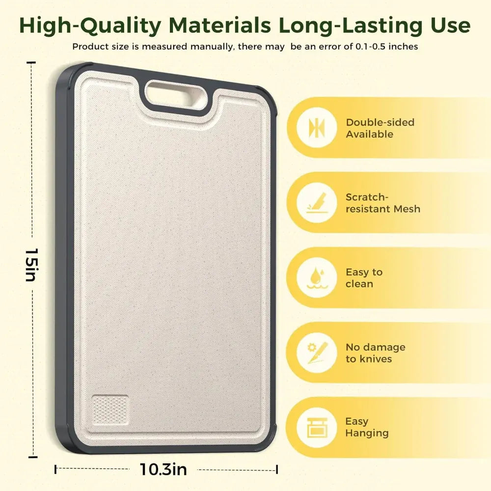 Double-Sided Metal Kitchen Prep Cutting Board
