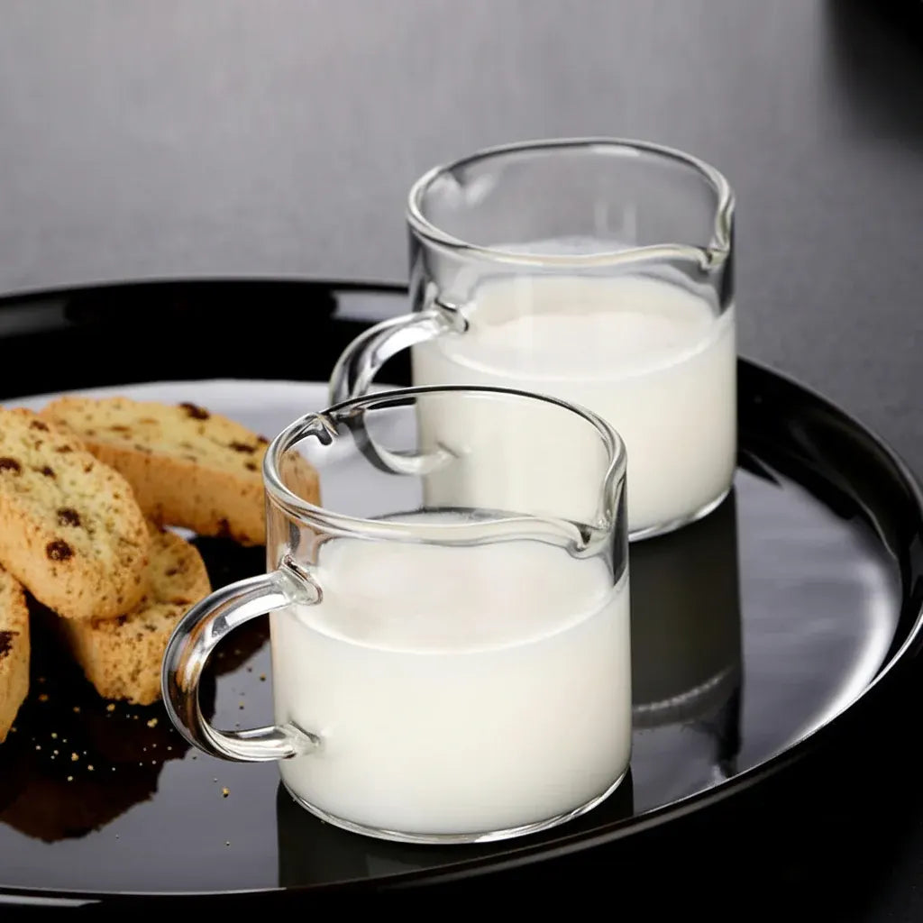 Double Spout Glass Espresso Measuring Pitcher 4oz Coffee Cup