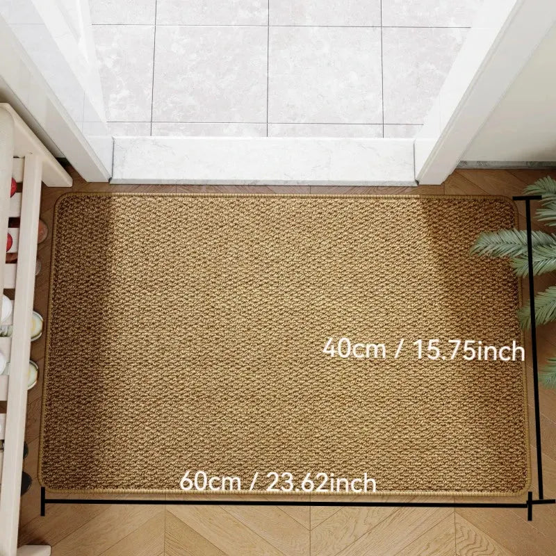 Durable Faux Jute Entrance Doormat for Outdoor Use