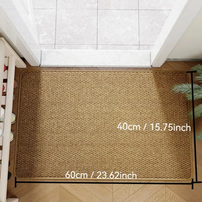 Durable Faux Jute Entrance Doormat for Outdoor Use